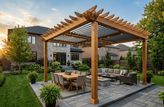 Aluminum vs Wooden Pergola in Ontario Weather