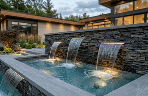 Backyard water features
