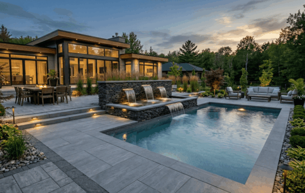 Backyard water features