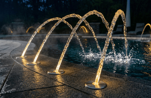 Backyard water features