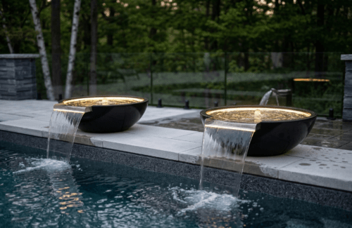 Backyard water features