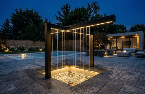 Backyard water features